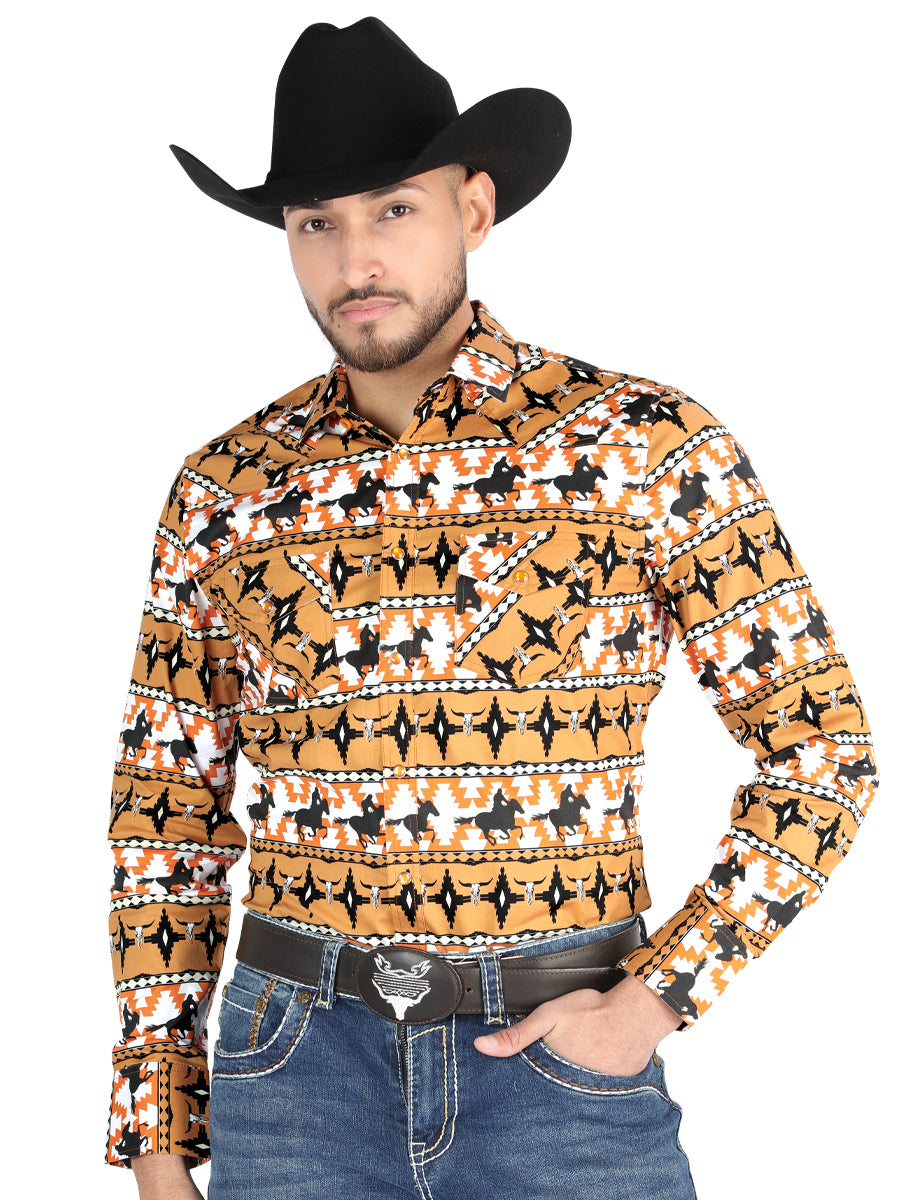 El General - Casual Long-Sleeve Shirt - Taupe 44477