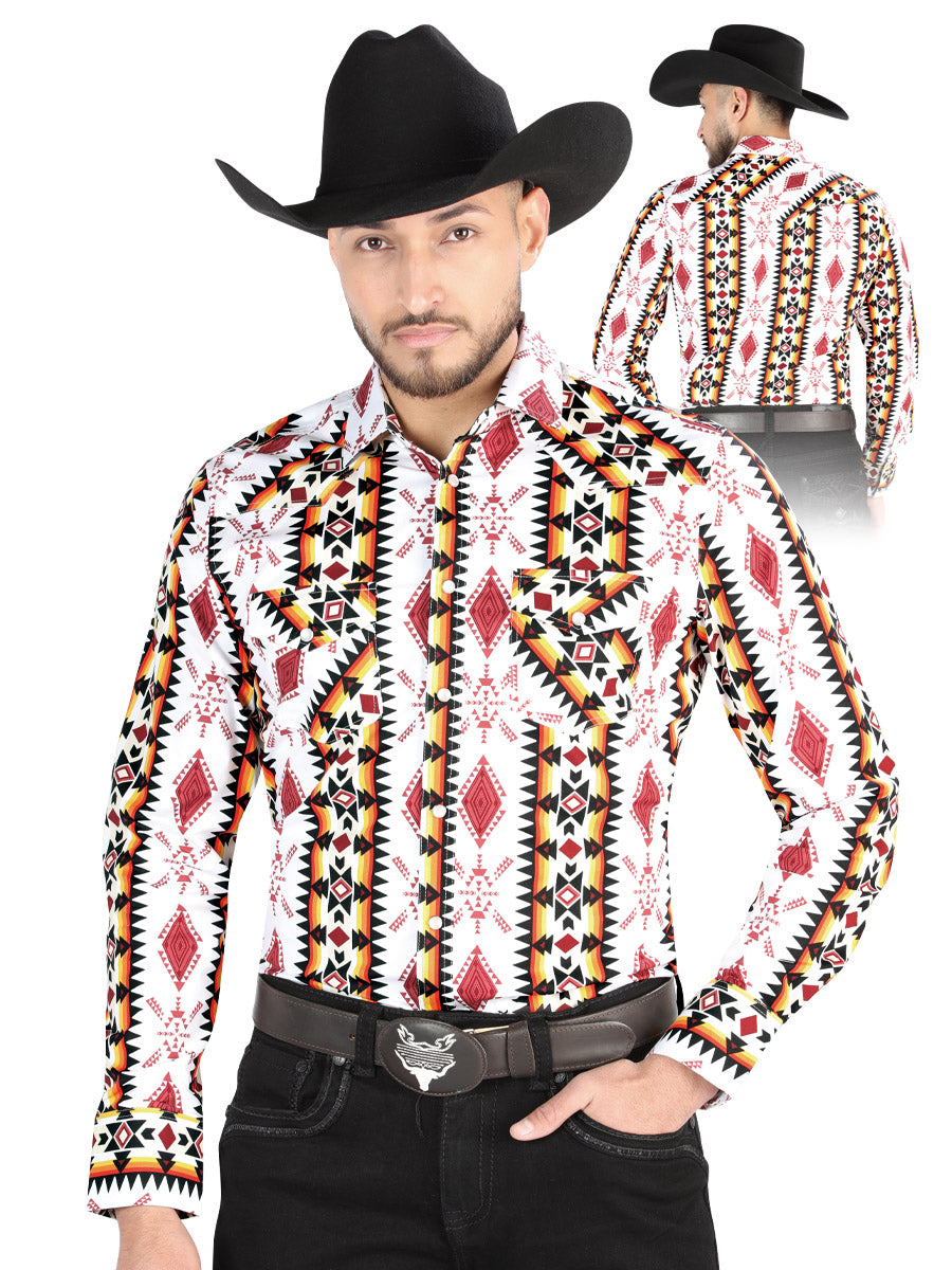El General - Casual Long Sleeve Shirt - White 44502