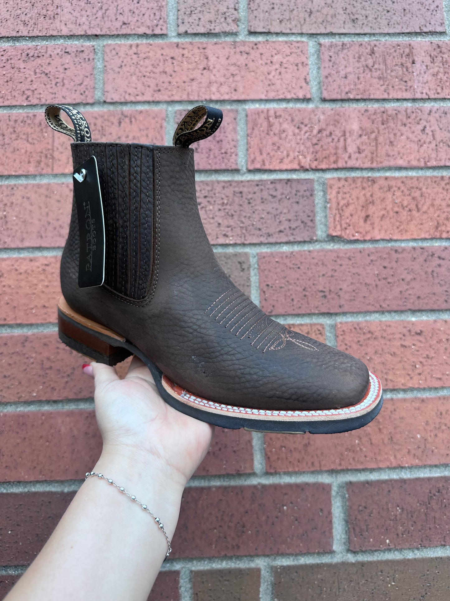 Botín de rodeo chocolate