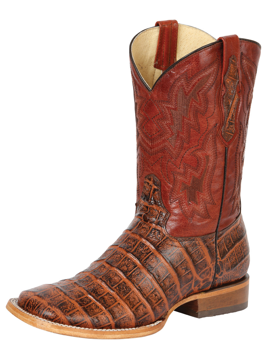 Men’s Western Boot Print Caiman Belly 100 Años - Brandy

 43630