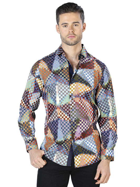 Multicolor Casual Long Sleeve Shirt 44045