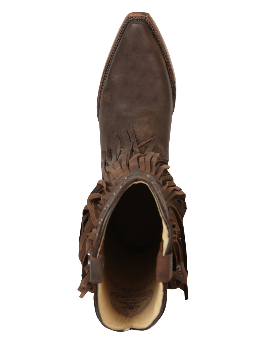 El General Women’s Fringe Western Boots - Choco 45795