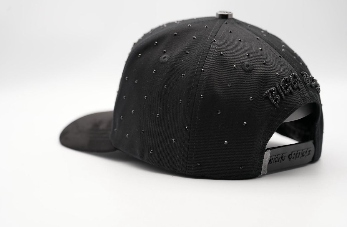 Sheep Logo Black Snapback Unisex Hat with Star Embellishments and Unique Design