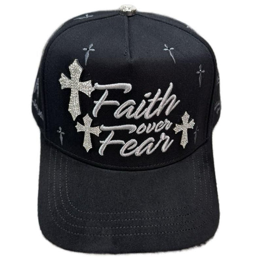 Faith Over Fair Silver and Black Hat La Office